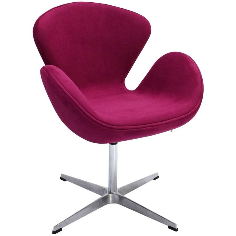 Кресло SWAN STYLE CHAIR винный, искусственная замша Кресло SWAN STYLE CHAIR винный, искусственная замша