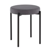 Табурет Бриф Original велюр темно-серый