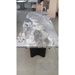 Стол АДАЖИО 240 (320) см MINERAL STONE NATURAL, керамика / Черный каркас М-City