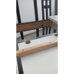 Стол TME-6931 MBH SWEDEN белый мрамор / BB темный орех  M-City