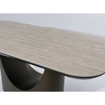 Стол CRESPO 180  TRAVERTINE CA086, керамика / Темное золото, ®DISAUR