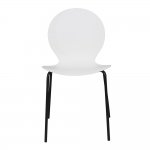 Комплект из 2-х стульев Wave белый с черными ножками