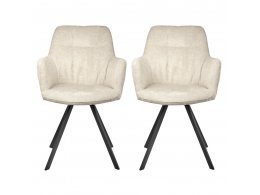 Комплект из 2-х стульев Grant латте шенилл на поворотном механизме