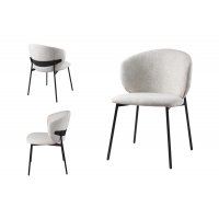 Стул БЕЛЛА, цвет H-14 Серый, велюр / черный каркас