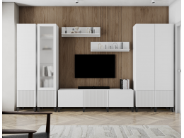 Гостиная Рея Тумба ТВ РГТ белый/белый снег