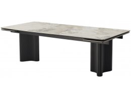 Стол АДАЖИО 240 (320) см PANDORA, керамика / Черный каркас М-City