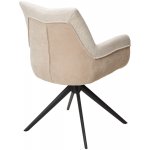 Стул ПОНТУС (PONTUS) 360 град, цвет БЕЖЕВЫЙ (KN01-05/ BZ1046-11), ткань/ ЧЕРНЫЙ каркас, ®DISAUR