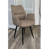 Стул ГРИН 360 град. поворот. NS-05 Капучино, букле / черный каркас, М-City