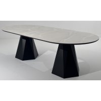 Стол ОРФЕЙ  240 нераскладной ONYX SABLE PULIDO, керамика / Черный каркас М-City