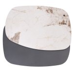 Стол кофейный ARVID PANDORA  керамика на стекле/ окрашенный МДФ / темно-серый МДФ каркас ®DISAUR