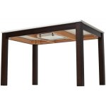 Стол TME-6931 MBH SWEDEN белый мрамор / BB темный орех  M-City