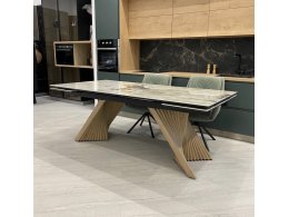 Стол МАНХЭТТЕН 200 DRAC COLD XLIM, керамика / Орех Карни натуральный М-City