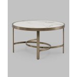 Журнальный столик Адриана 80*80 см светлая керамика