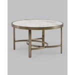 Журнальный столик Адриана 80*80 см светлая керамика