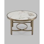 Журнальный столик Адриана 80*80 см светлая керамика