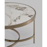 Журнальный столик Адриана 80*80 см светлая керамика