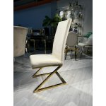 Стул обеденный Палермо MC799-BG-2, 60х46х105 см, бежевый/глянцевое золото