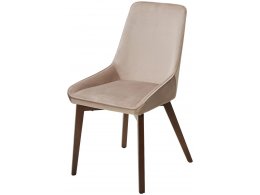Стул CRISTIAN Future-009 латте, велюр / орех, ®DISAUR