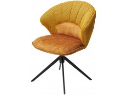 Стул ASTRA 360 град. поворот Желтый Sonic 68 ткань / 7525-132 велюр / черный каркас, ®DISAUR