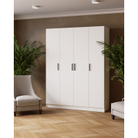 Шкаф комбинированный Ларс (1,6) без зеркала белый