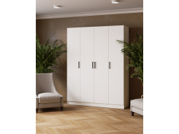 Шкаф комбинированный Ларс (1,6) без зеркала белый
