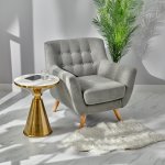 Кофейный столик Atlant диам.45см x 54см, золотой, металл, керамика Кофейный столик Atlant диам.45см x 54см, золотой, металл, керамика