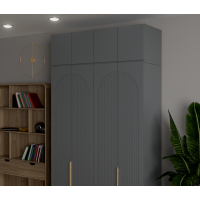 Антресоль Фиеста 1332х400х500 (Графит/Графит Софт)