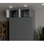 Антресоль Фиеста 1332х400х500 (Графит/Графит Софт)