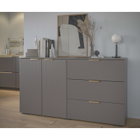 Комод Фиеста 1602х890х403 (Графит/ Графит Софт)