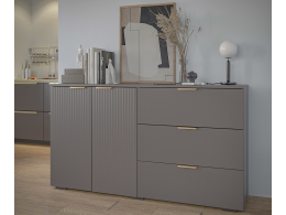Комод Фиеста 1602х890х403 (Графит/ Графит Софт)