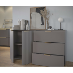 Комод Фиеста 1602х890х403 (Графит/ Графит Софт)