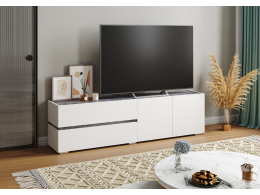 Тумба ТВ "Аркон" белый / бетон темный