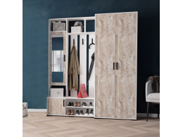 Набор мебели Бриз (ЦС+шкаф)белый/дуб юкон