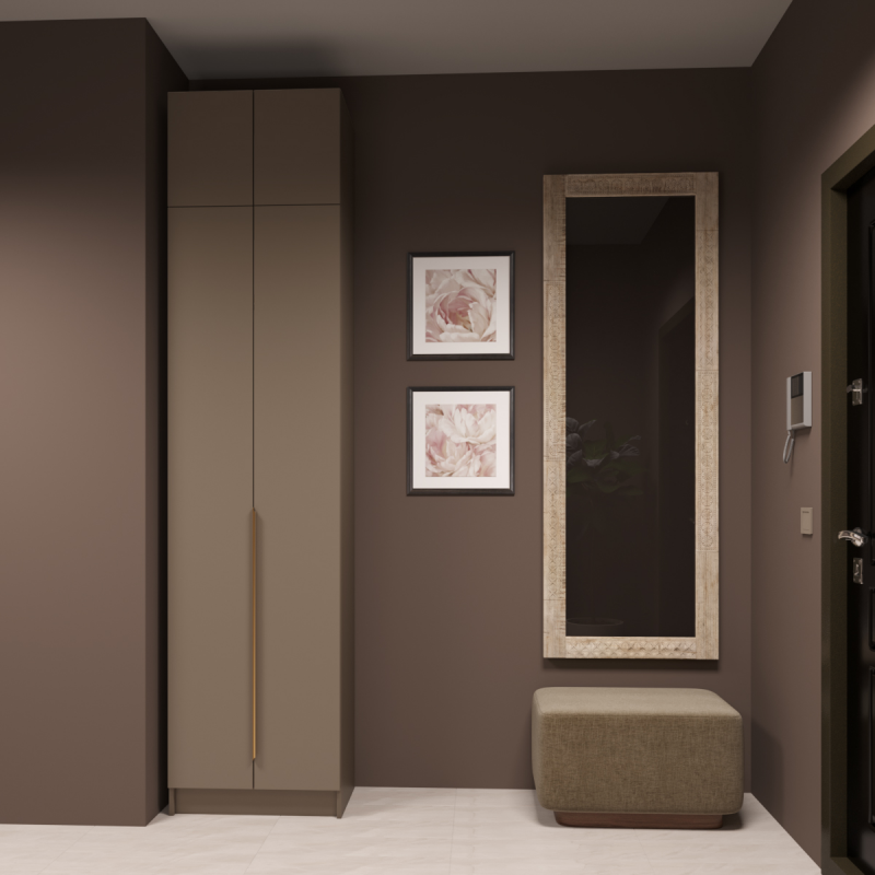 Прихожая Голд Бостон Антресоль А600 (600х400х350)(Бежевый(Глинянный/серый)