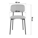 Стул Майло рогожка мятный