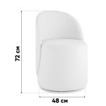 Пуф Loreen вращающийся велюр молочный