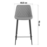 Стул барный Arch экокожа серый