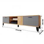 Тумба ТВМ-5 дуб крафт золотой/серый графит