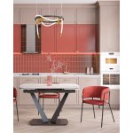 Кресло Нэлли New буклированный велюр терракотовый