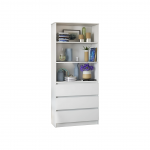 Стеллаж Мальм 3 ящика (804х1800х350) Белый