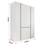 Шкаф распашной Сура 2 (1200х2100х480) Белый/сонома