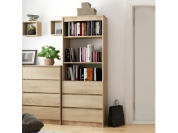 Стеллаж Сура (3 ящ)  600х2100х320 Сонома