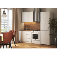 Кухонный гарнитур "Мальм" 1.0 (Белый, столешница Дуб Вотан