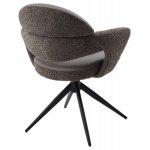 Стул ЖЕНЕВА (GENEVA) 360 град, СЕРЫЙ VEGA-88 / MIAMI-459, ткань / ЧЕРНЫЙ каркас, ®DISAUR