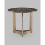 Журнальный столик Кассия 60*60 см темная керамика