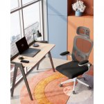 Кресло офисное TopChairs Airone белый с черной сеткой