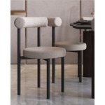 Стул обеденный Флорео букле светло-серый