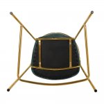 Комплект из 2-х стульев полубарных Turin бирюзовый с золотыми ножками