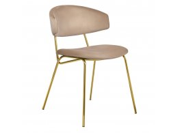 Стул Elle латте с золотыми ножками
