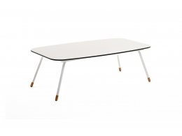 "Верона" журнальный стол из HPL 120х65, H40, каркас белый муар, цвет столешницы "молочный" "Верона" журнальный стол из HPL 120х65, H40, каркас белый муар, цвет столешницы "молочный"